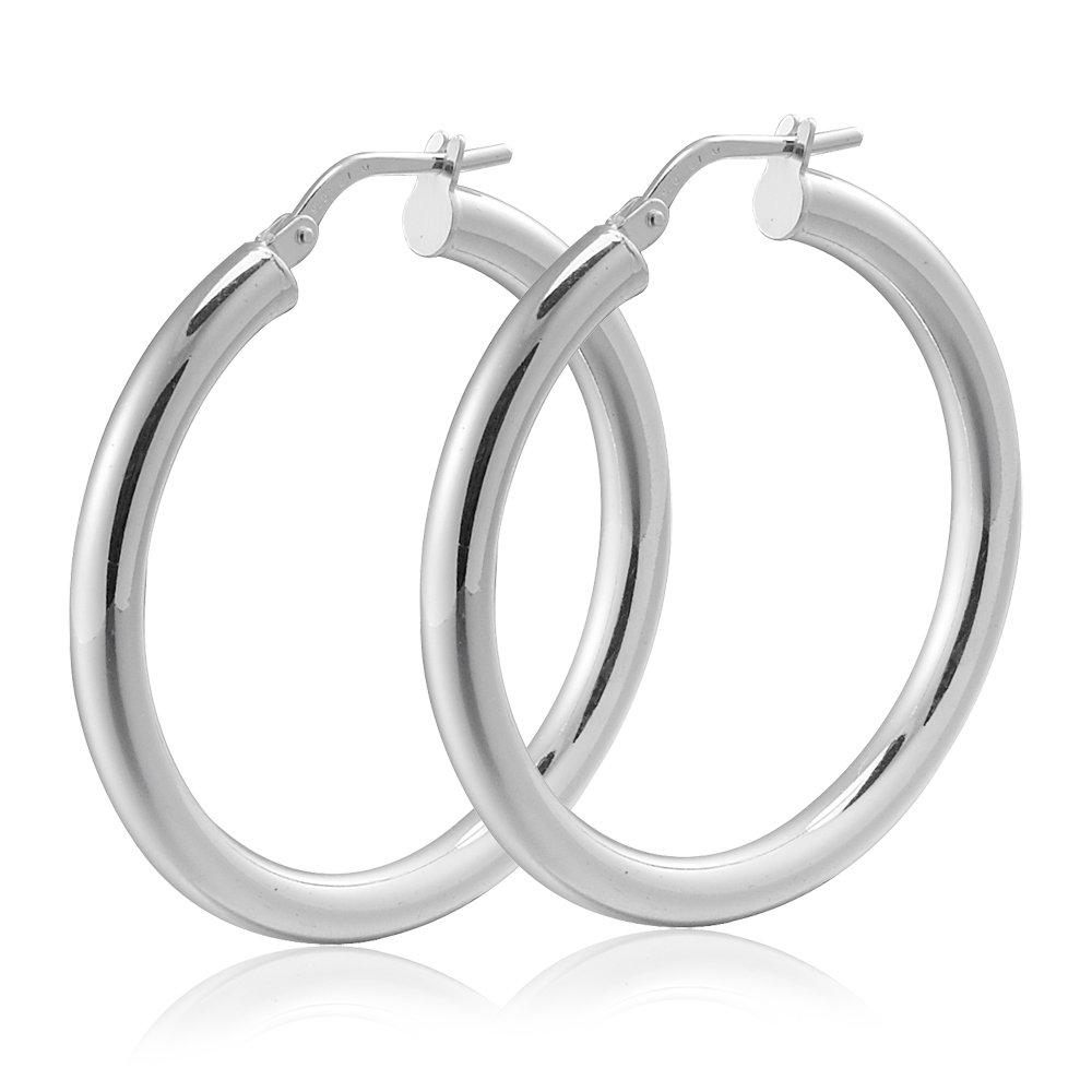 Sterling silver hoop hot sale earrings near me