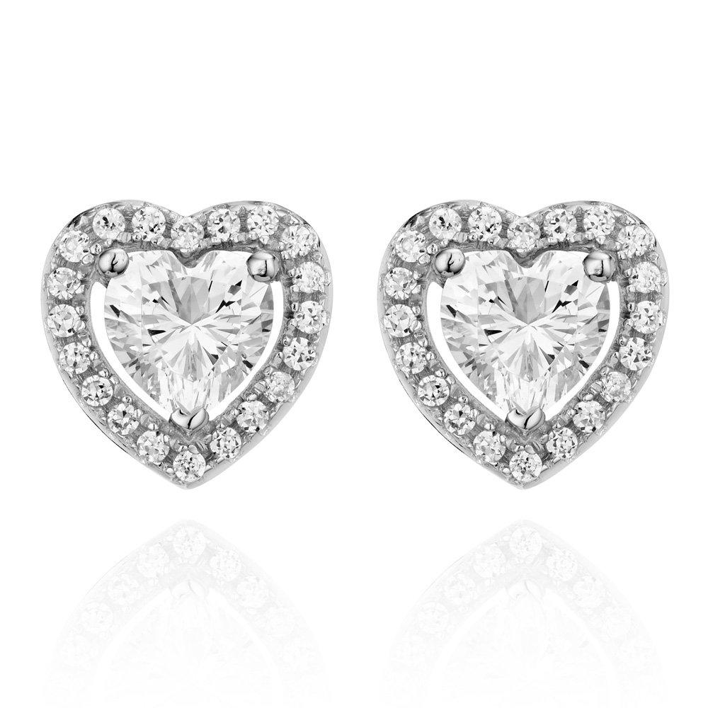 Beaverbrooks silver cubic on sale zirconia stud earrings