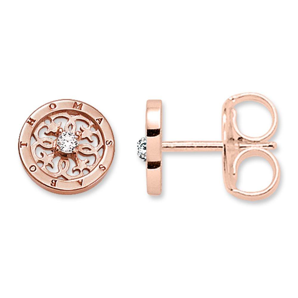 Thomas Sabo Glam & Soul Silver and 18ct Rose Gold Plated Stud Earrings ...