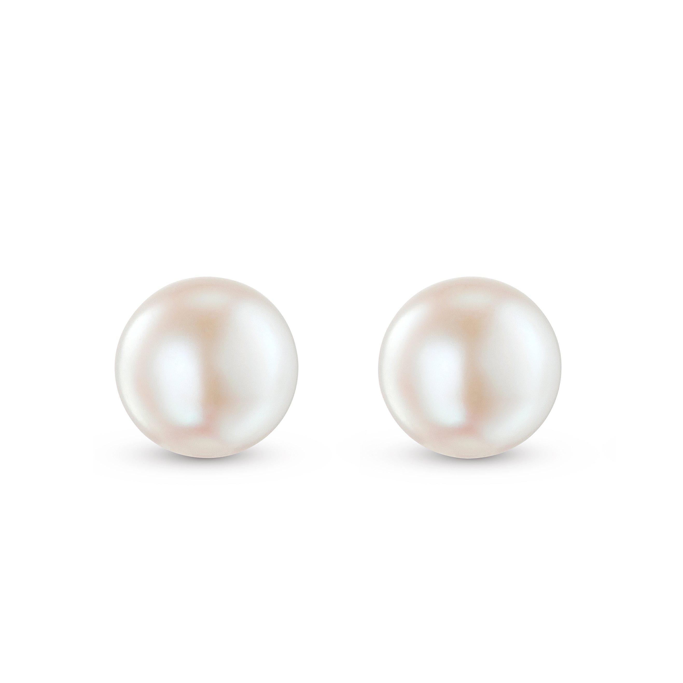 Silver with deals pearl earrings