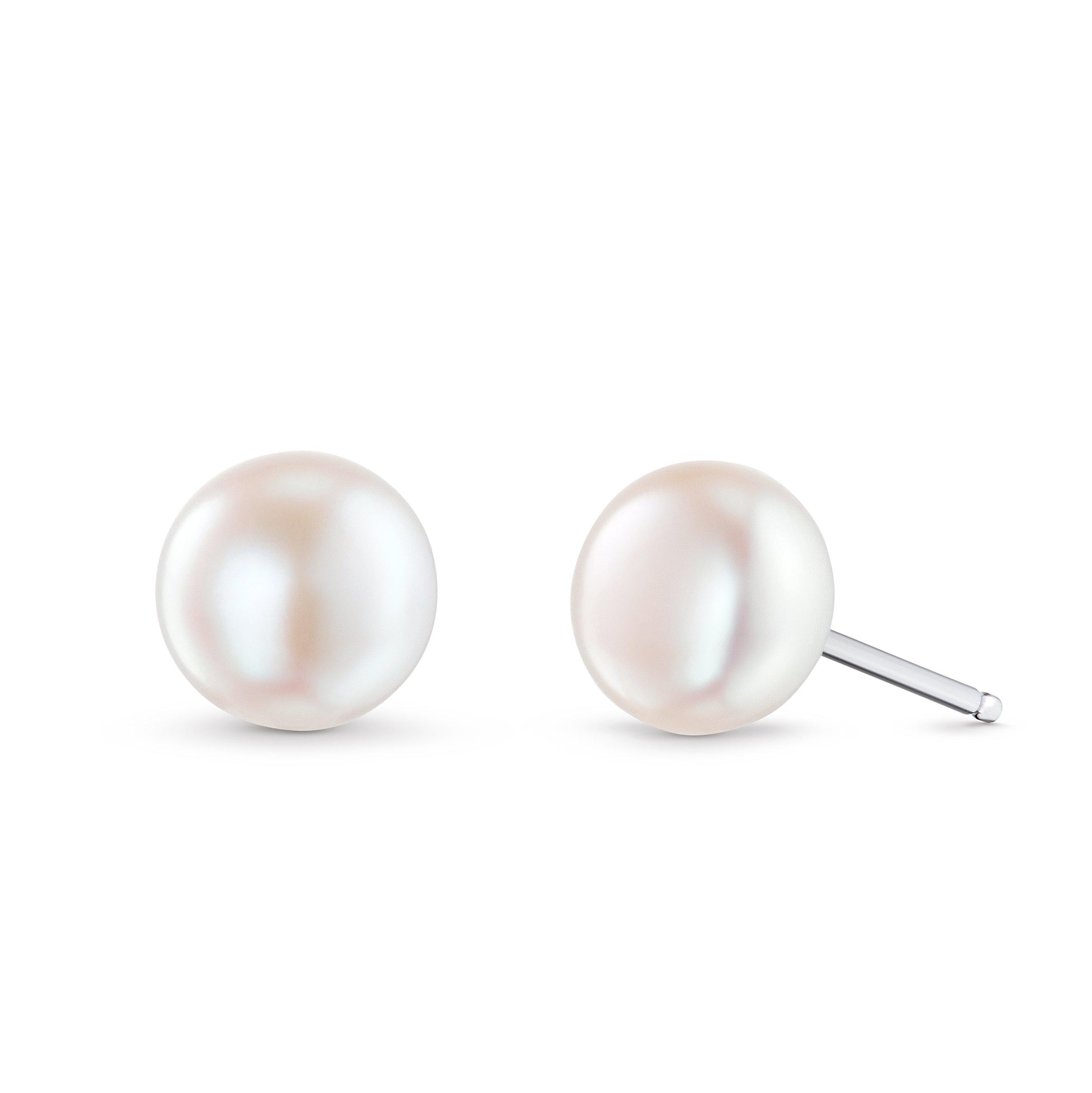 Silver Freshwater Cultured Pearl Earrings