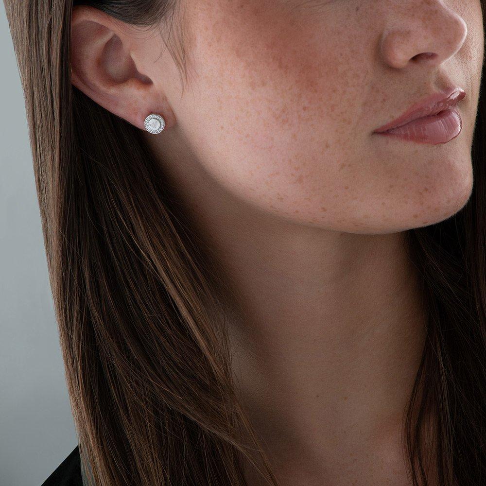 Emporio Armani Silver Crystal Stud Earrings 0006480