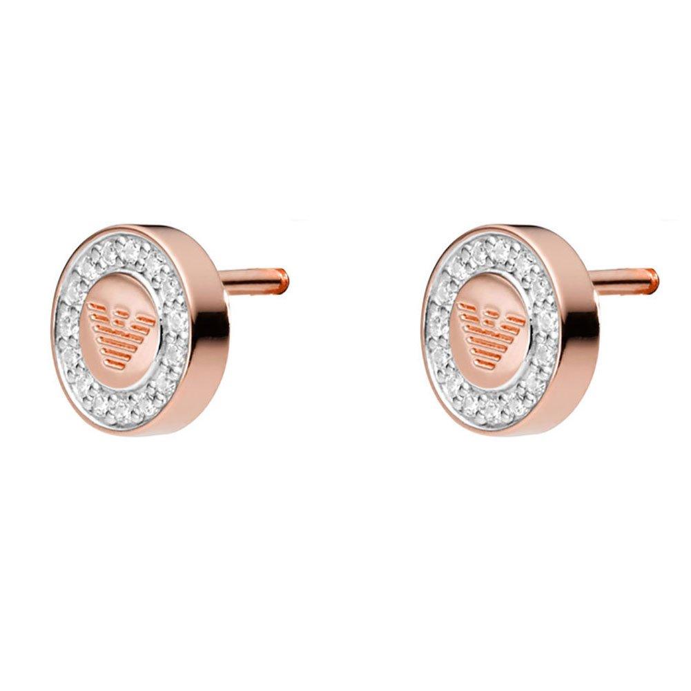 Emporio Armani Rose Gold Tone Crystal Stud Earrings | 0006403 |  Beaverbrooks the Jewellers