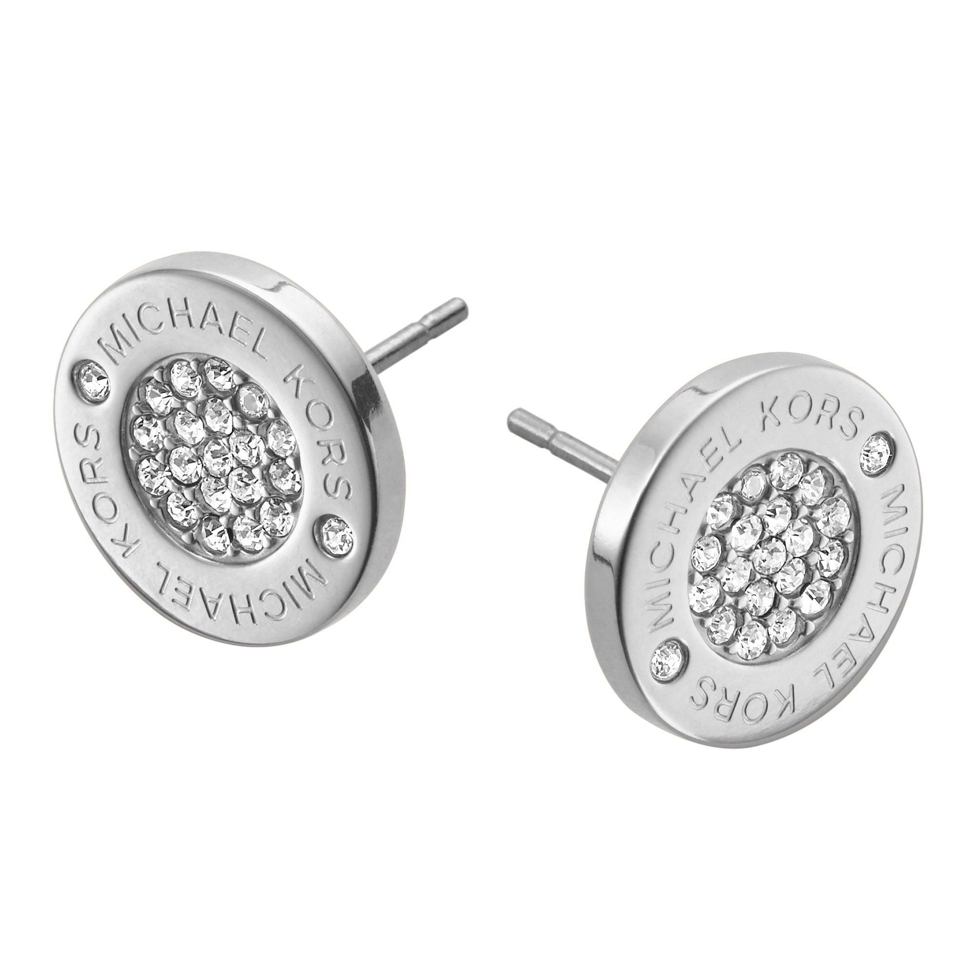 Michael Kors Logo Crystal Stud Earrings