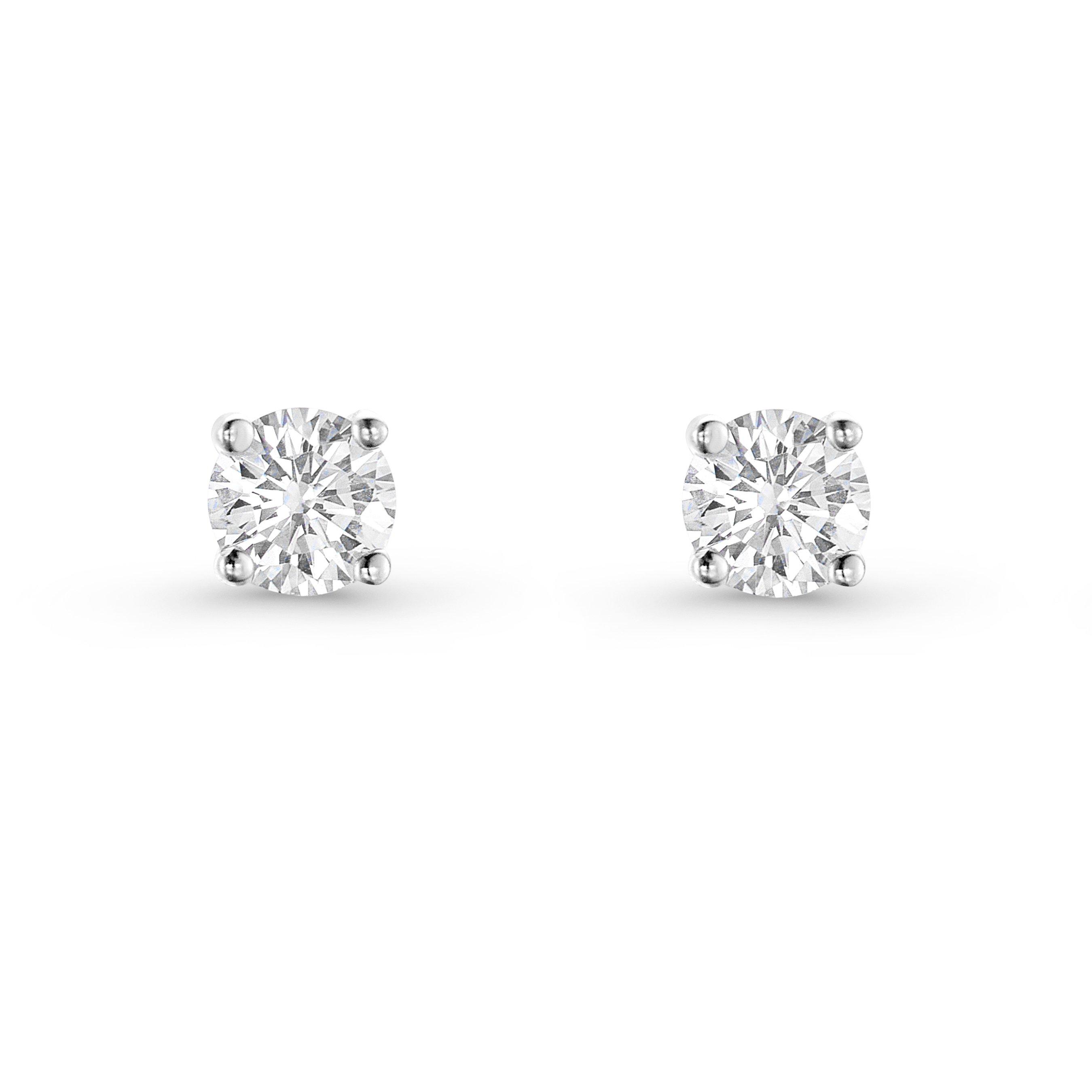 Silver Cubic Zirconia Stud Earrings