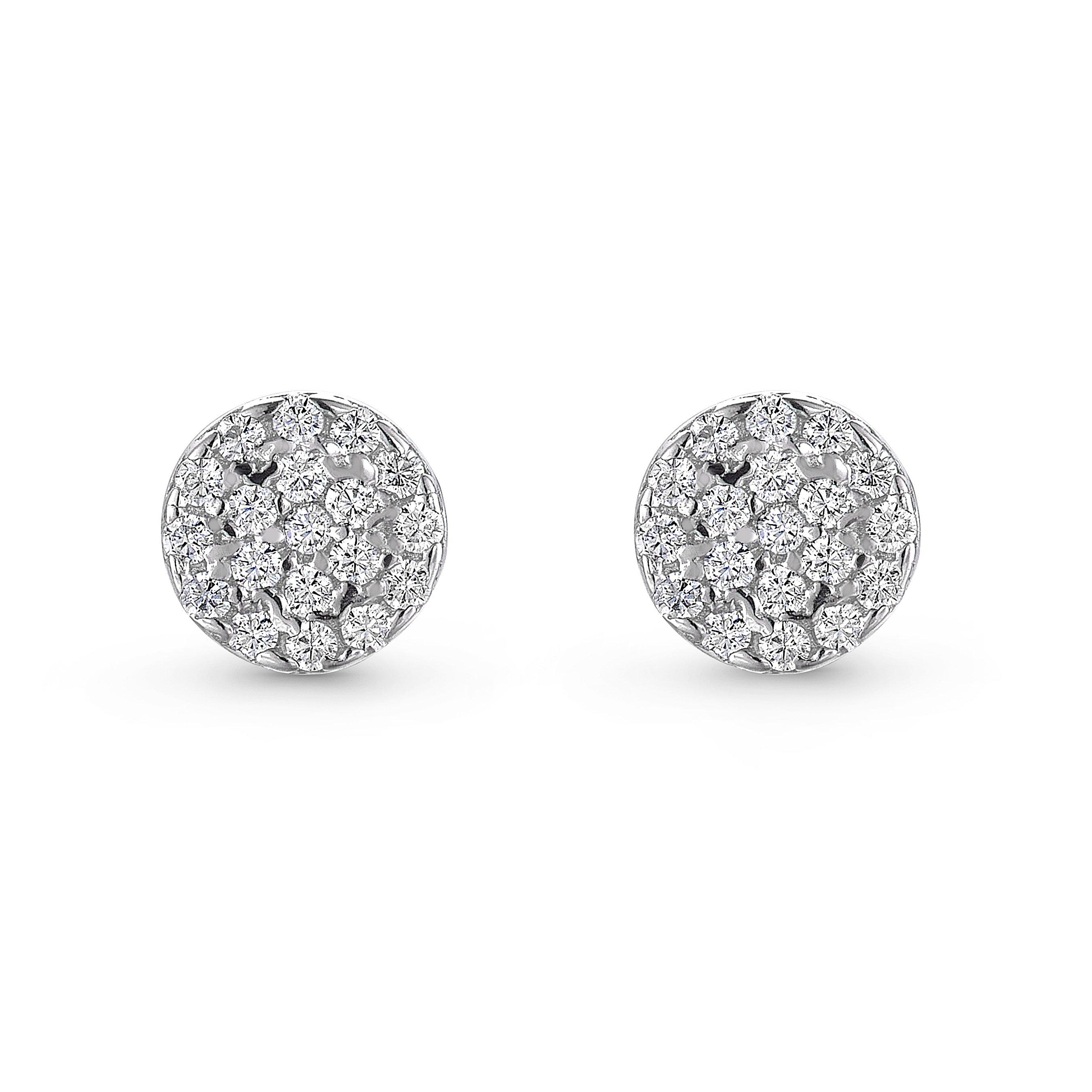 Silver Cubic Zirconia Stud Earrings