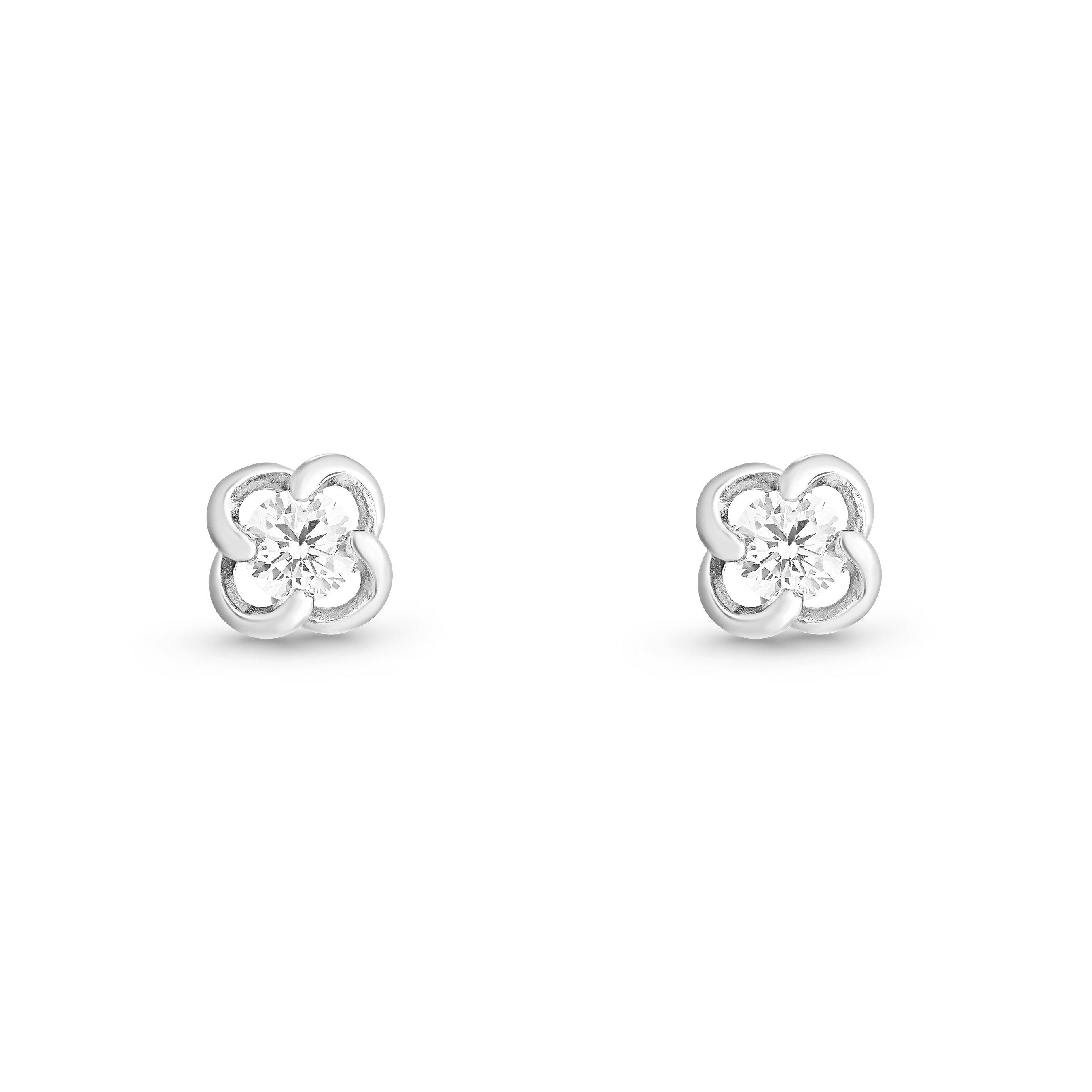 Sterling Silver Small Cubic Zirconia Star and Moon Stud Earrings – More Than Just a Gift | Narborough Hall