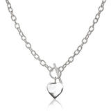 Silver Heart Necklace 43cm