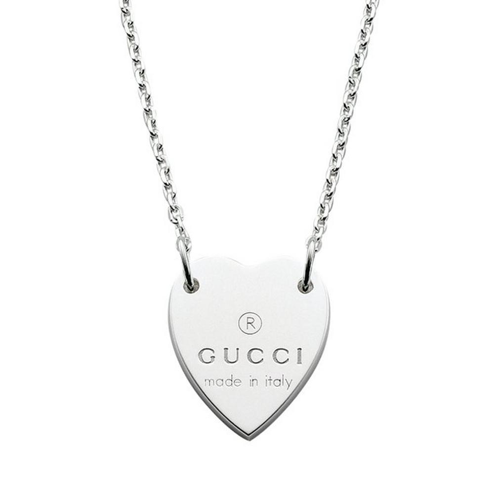beaverbrooks.co.uk | Gucci Trademark Heart Silver Necklace
