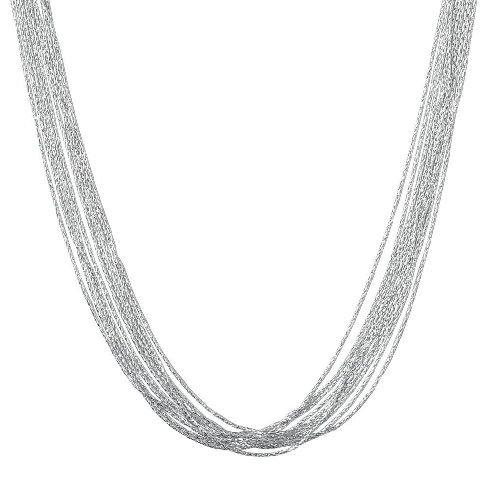 Links Of London Silk 10 Row Silver Necklace Beaverbrooks The Jewellers