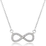 Silver Infinity Cubic Zirconia Necklace