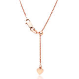18ct Rose Gold Plated Silver Spiga Adjustable Chain 50cm