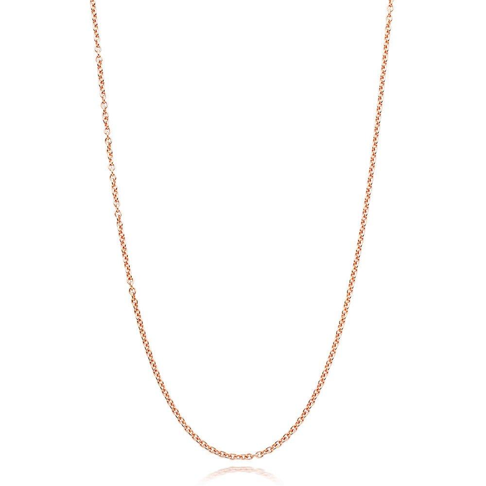 18ct Rose Gold Plated Silver Trace Chain 45cm