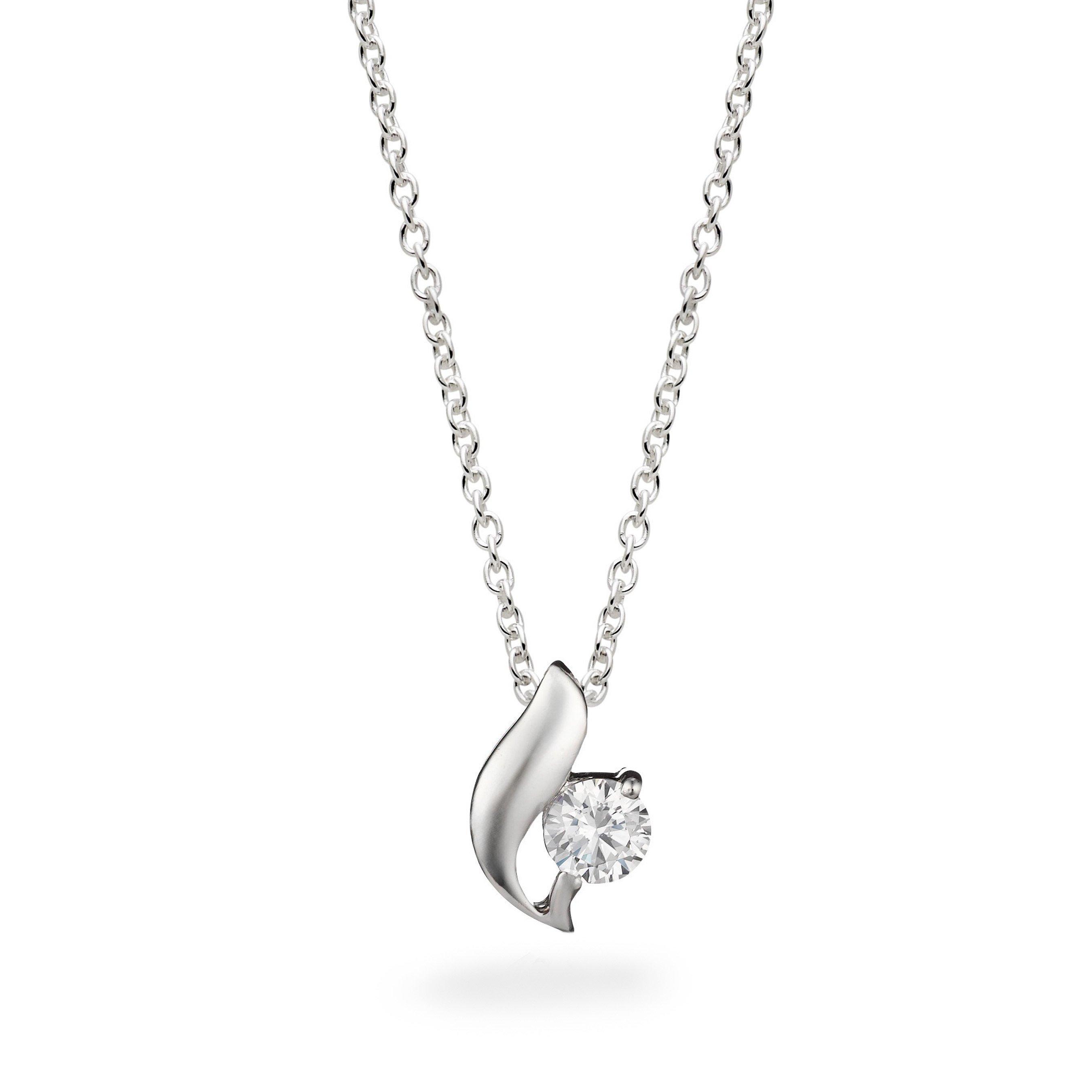 COACH Pavé Black Heart & Cubic Zirconia Pendant Necklace In Silver Tone, 16"-18" | Bloomingdale's