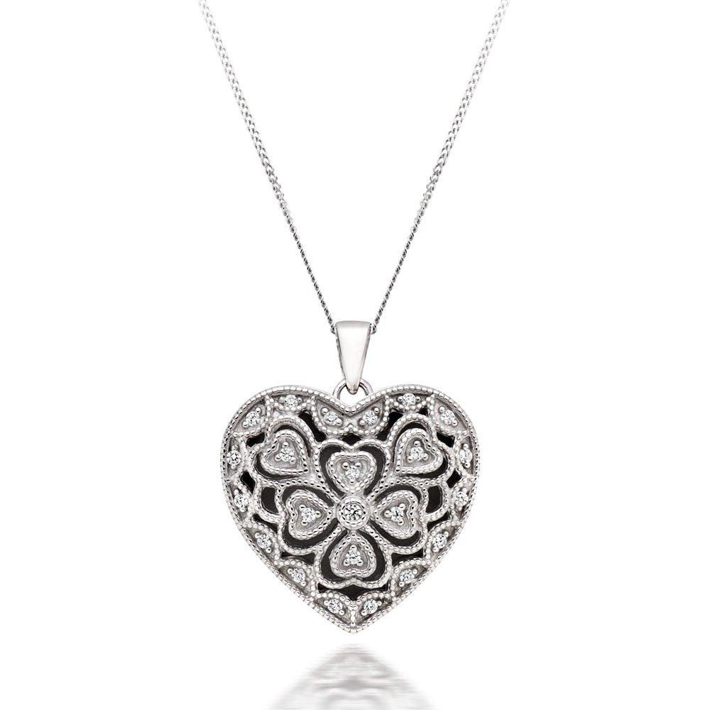 Beaverbrooks silver online heart necklace