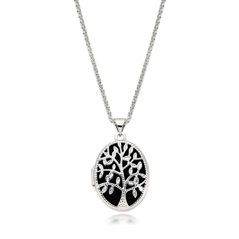 Silver Tree Locket Pendant