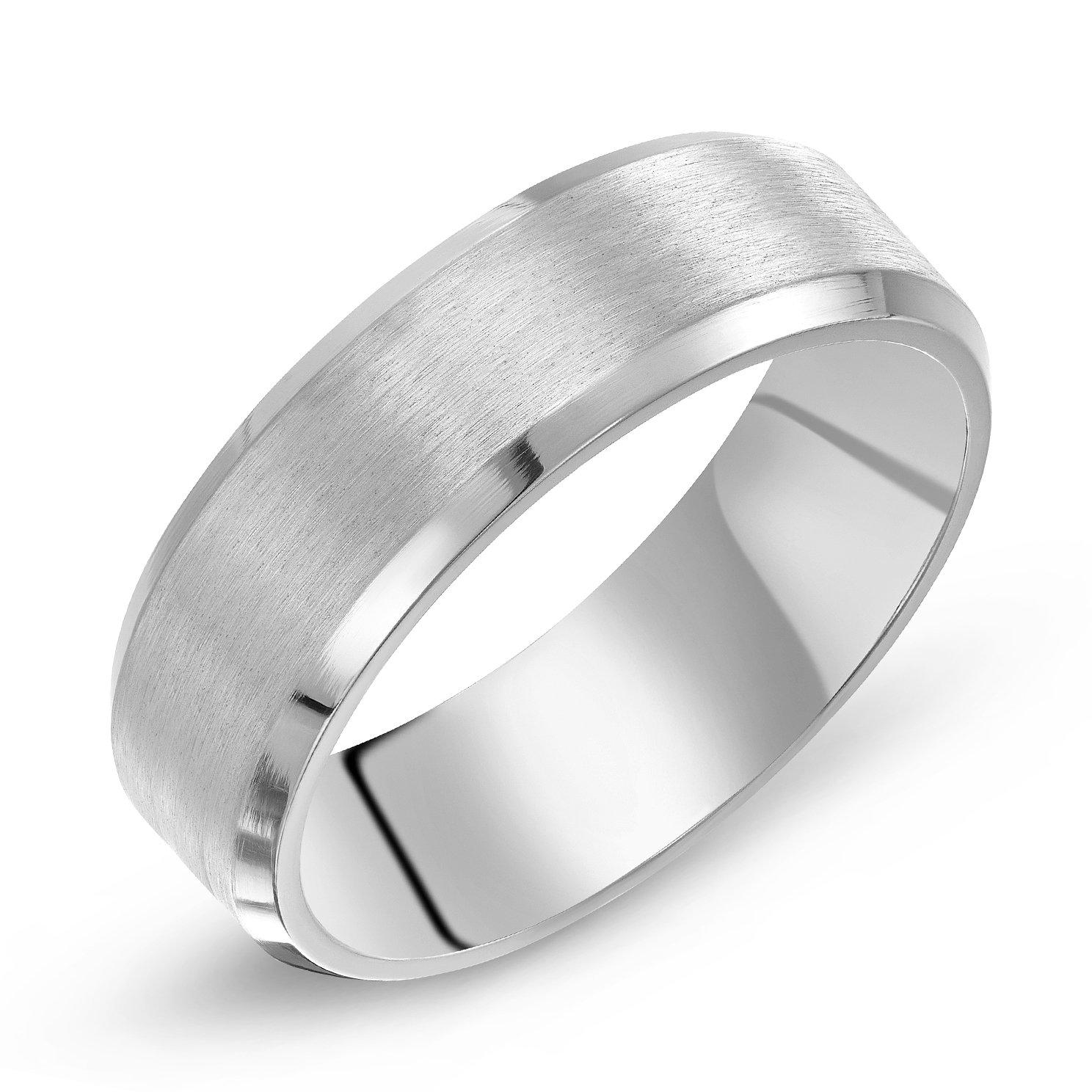 Men's titanium deals band rings