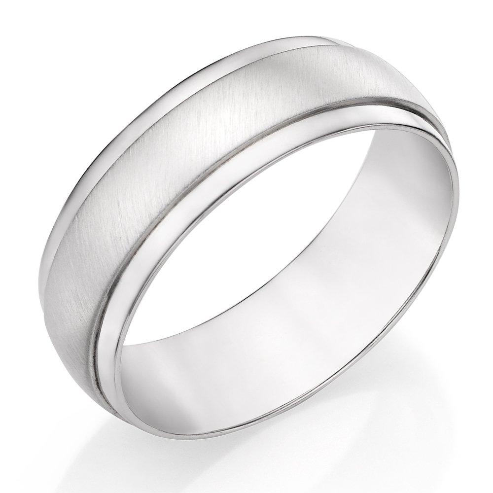 Silver Textured Men's Ring | 0004971 | Beaverbrooks the Jewellers