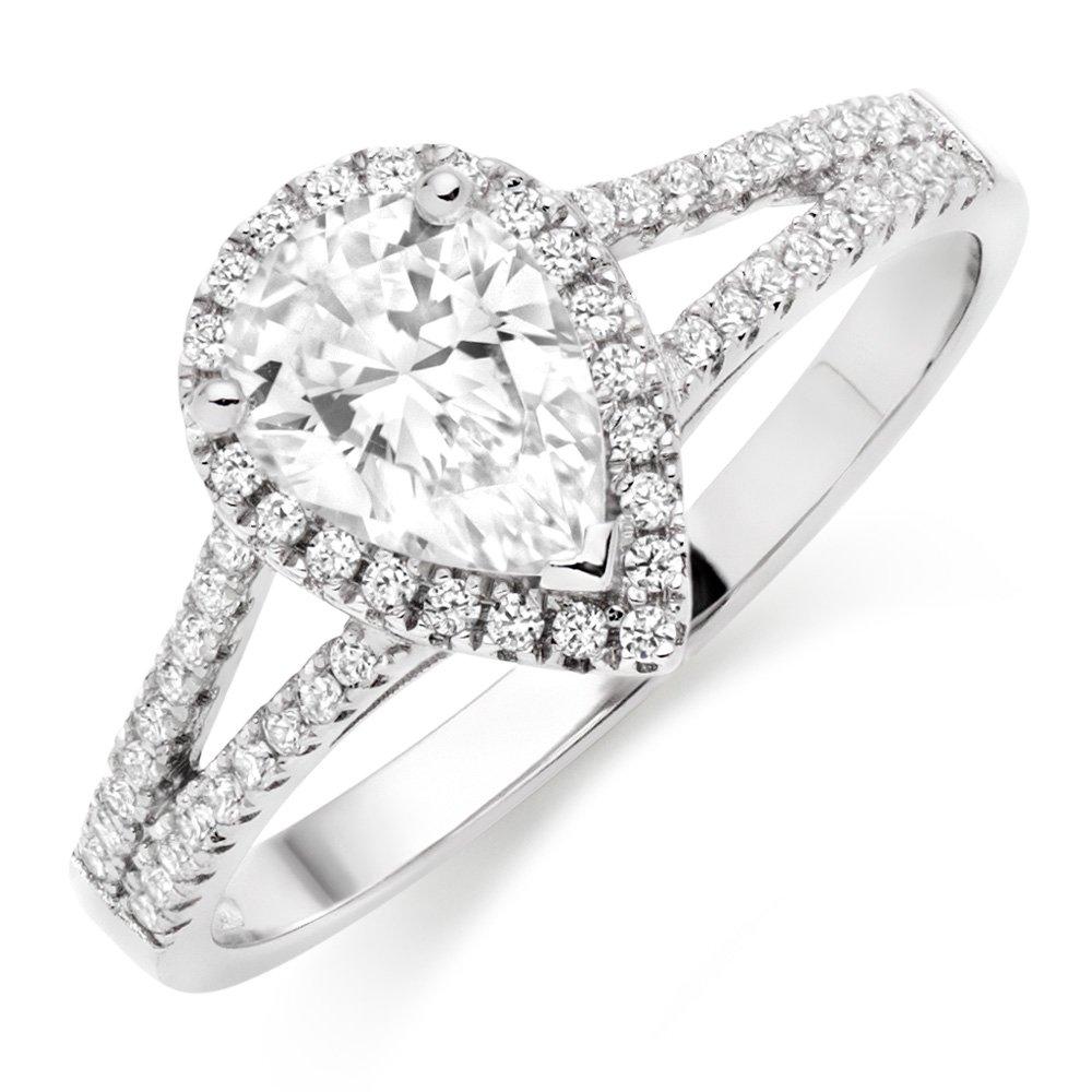 Pear shaped deals cubic zirconia ring