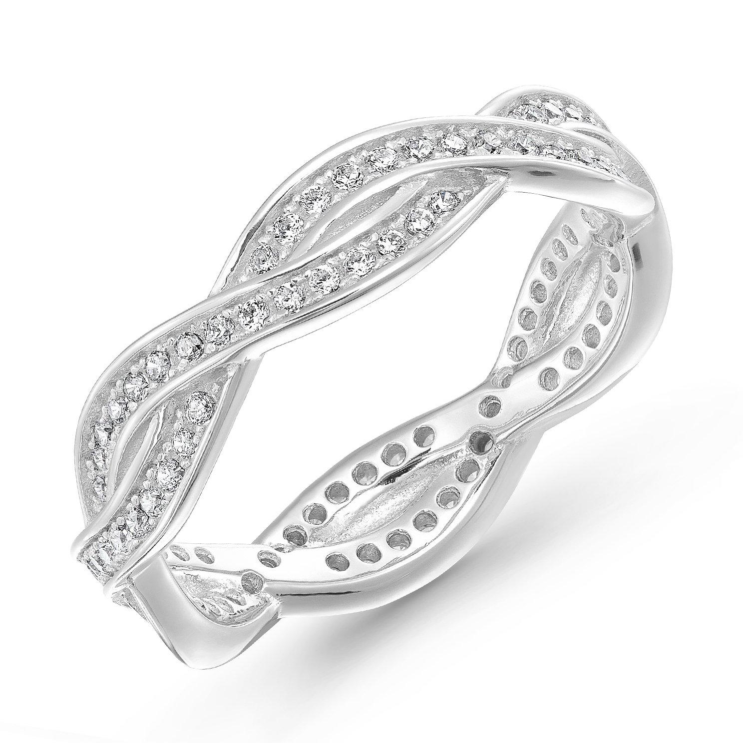 Silver hot sale eternity band