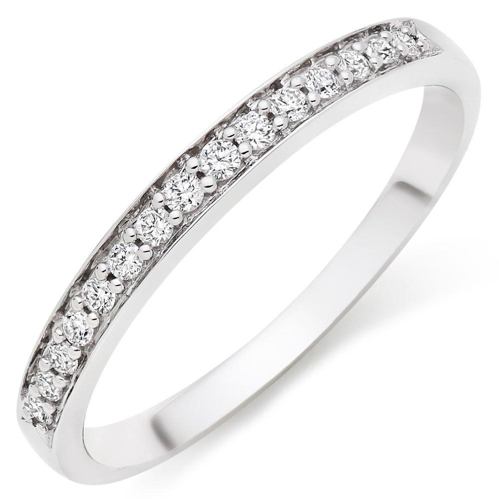 18ct White Gold & Diamond Thin Wedding Band – Blacoe Jewellers