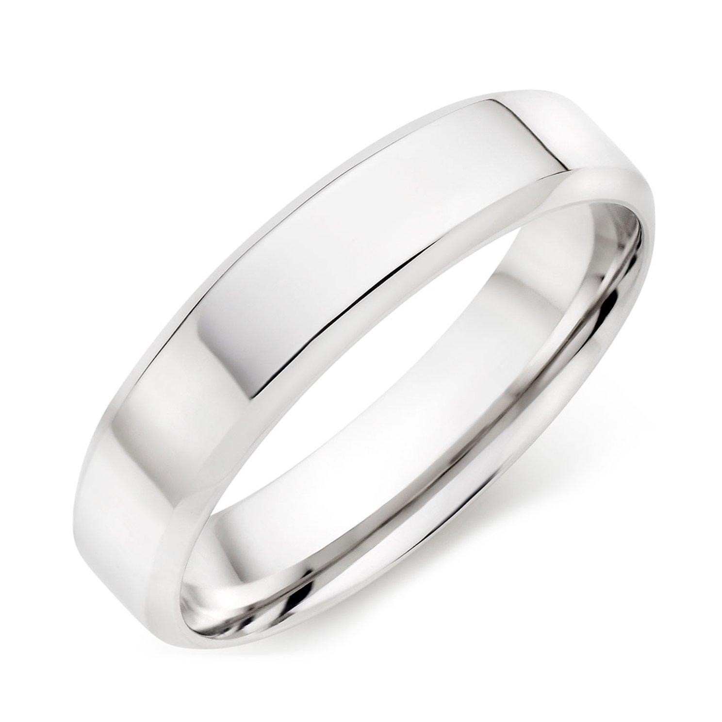 9ct White Gold Men's Wedding Ring | 0102627 | Beaverbrooks the Jewellers