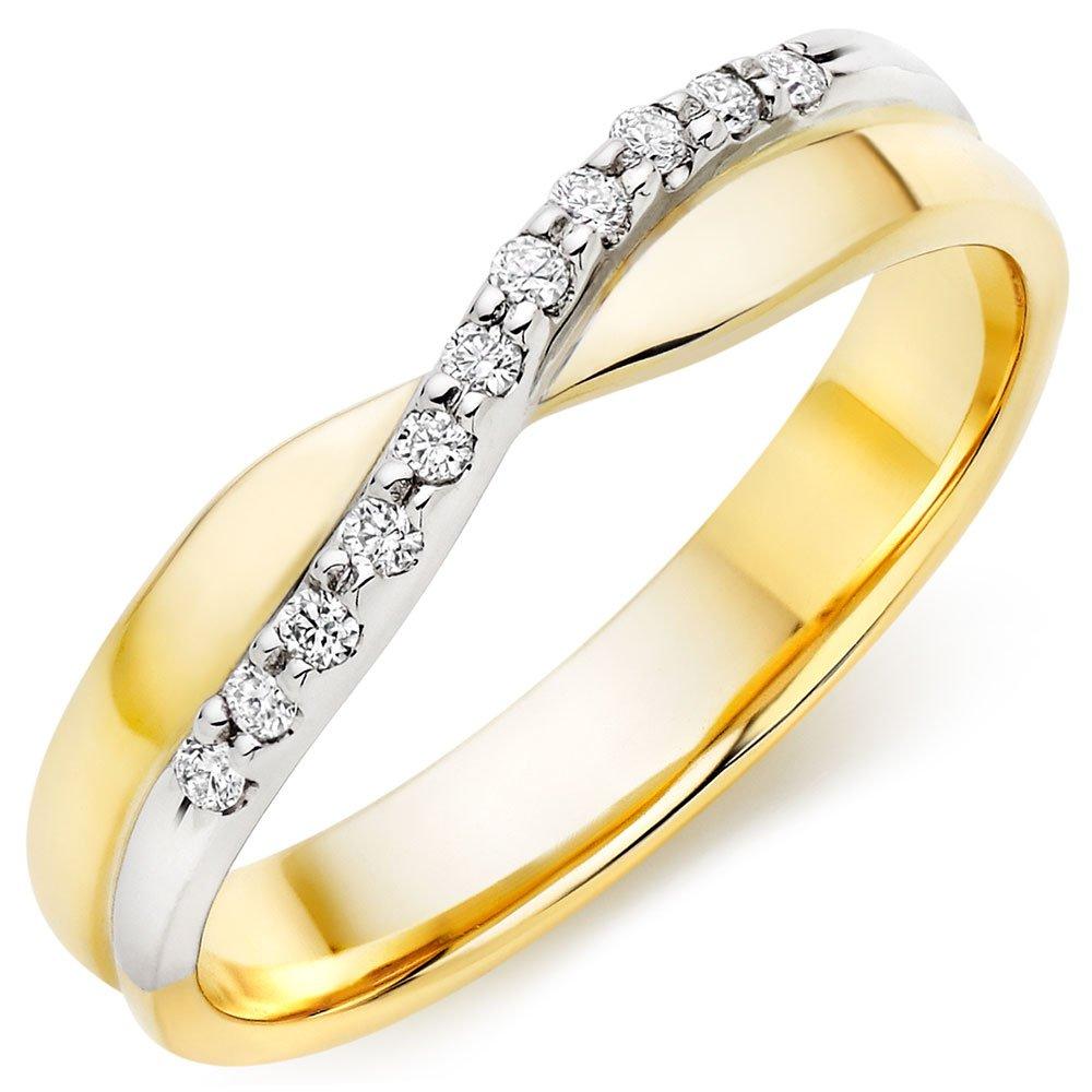 Ladies gold deals and diamond rings