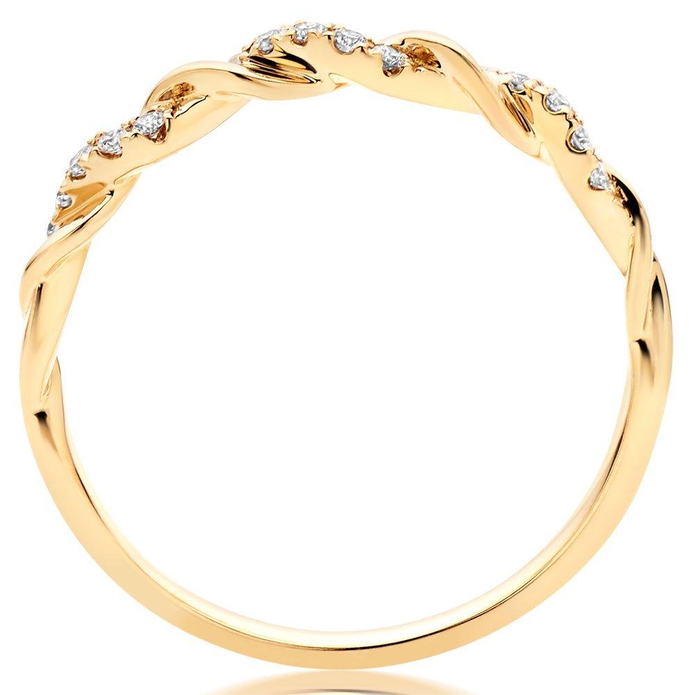 Entwine 18ct Yellow Gold Diamond Twist Wedding Ring | 0109908 ...