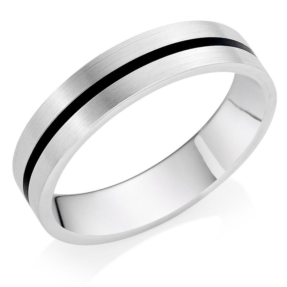 Palladium 950 and Ceramic Men's Wedding Ring | 0110115 | Beaverbrooks ...