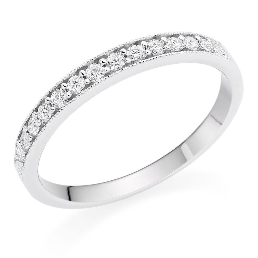18ct White Gold Diamond 2mm Half Eternity Ring