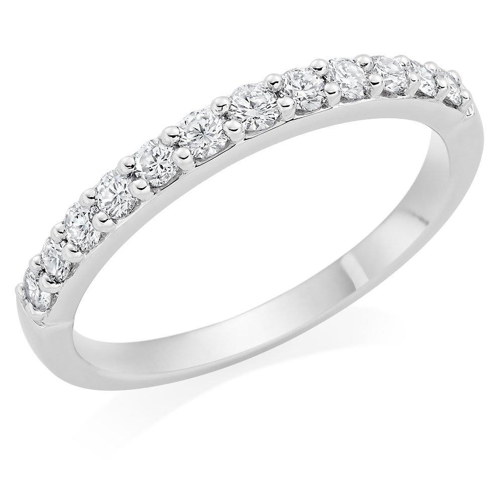 18ct White Gold Diamond Wedding Ring | 0005106 | Beaverbrooks the Jewellers