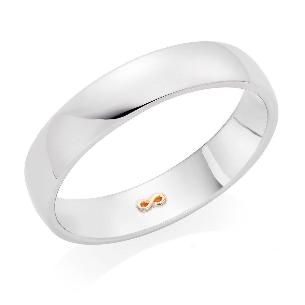 Silver and gold hot sale mens wedding rings