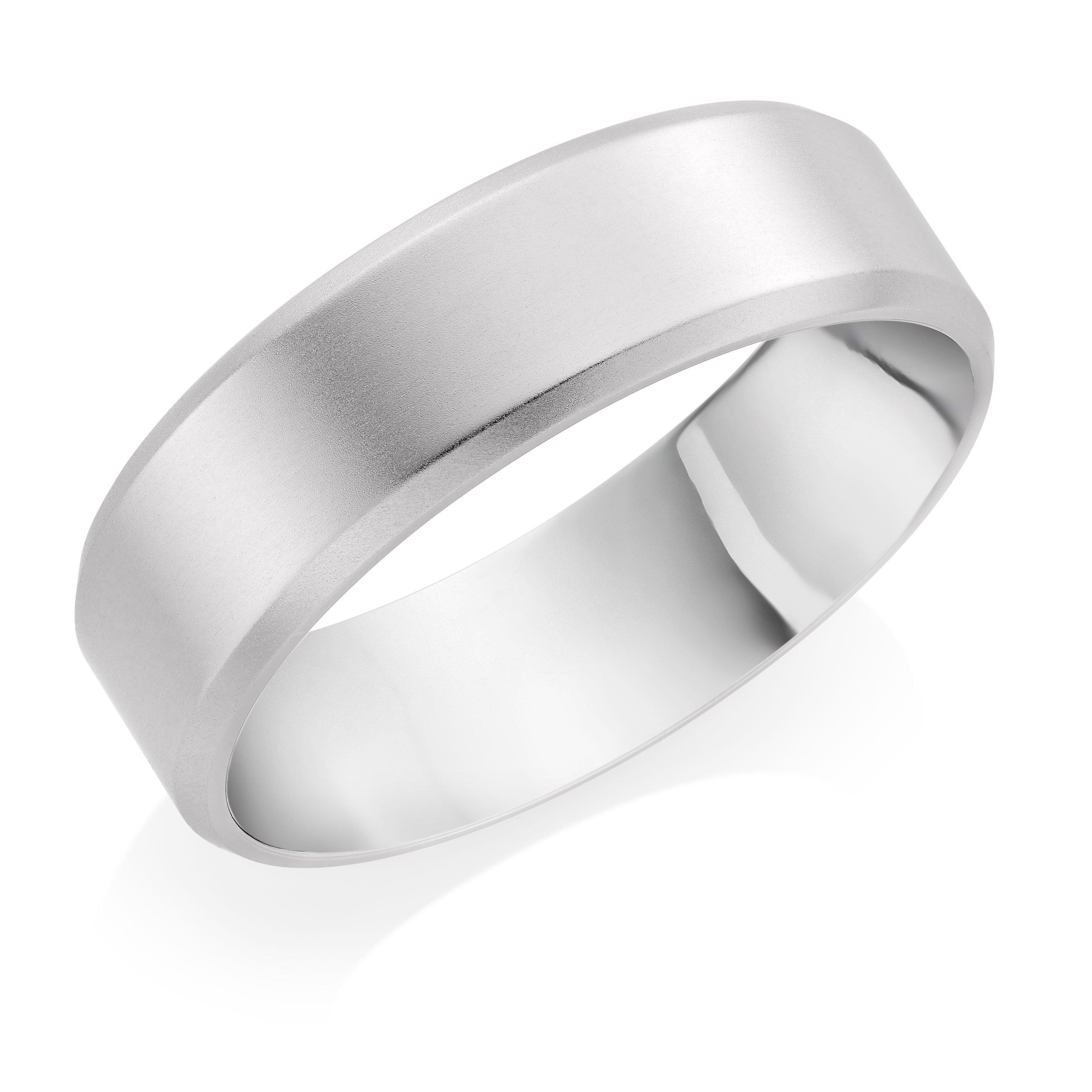 Platinum Brushed Men's Wedding Ring