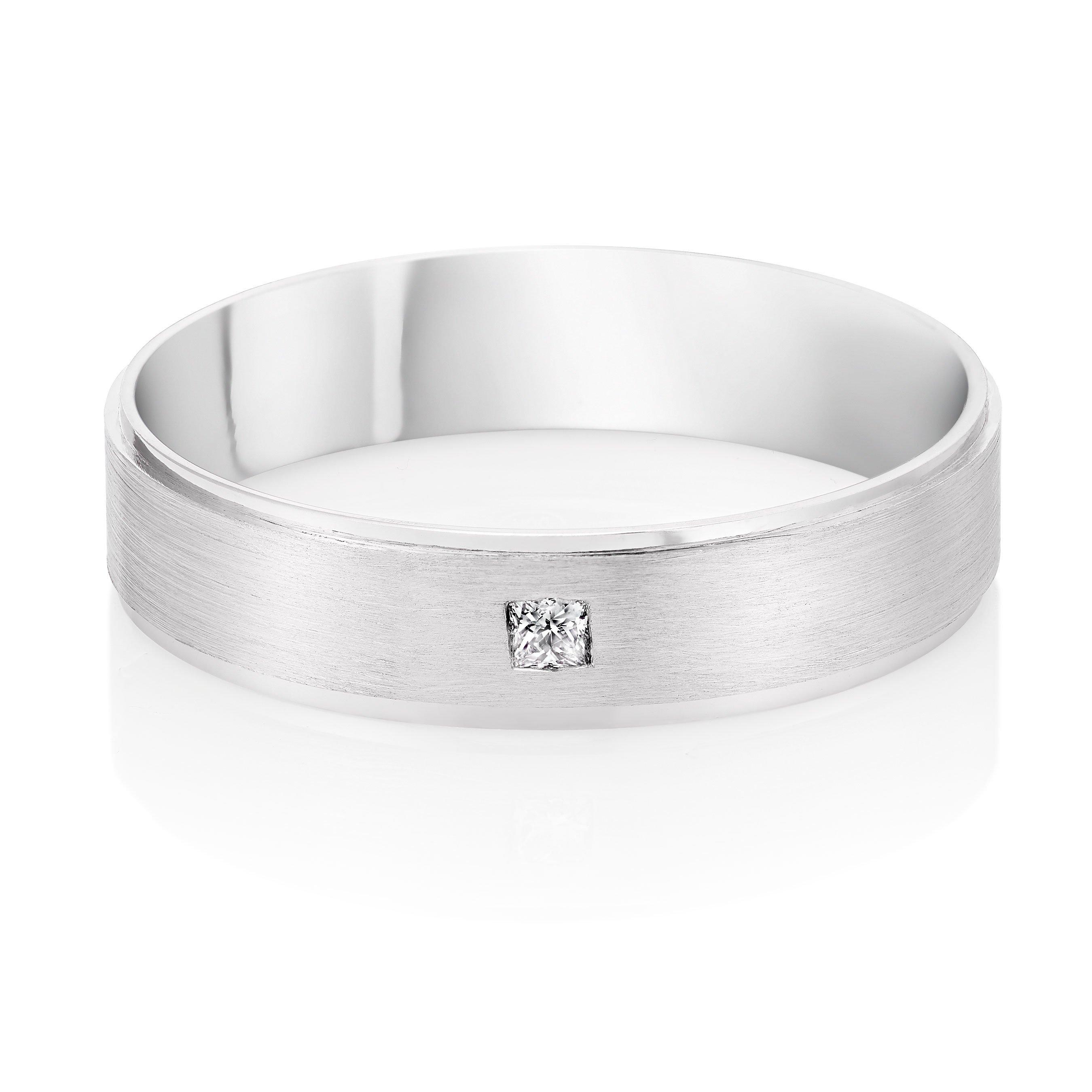 Platinum Diamond Men's Wedding Ring | 0120599 | Beaverbrooks the Jewellers