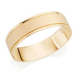 18ct Gold Satin Men's Wedding Ring