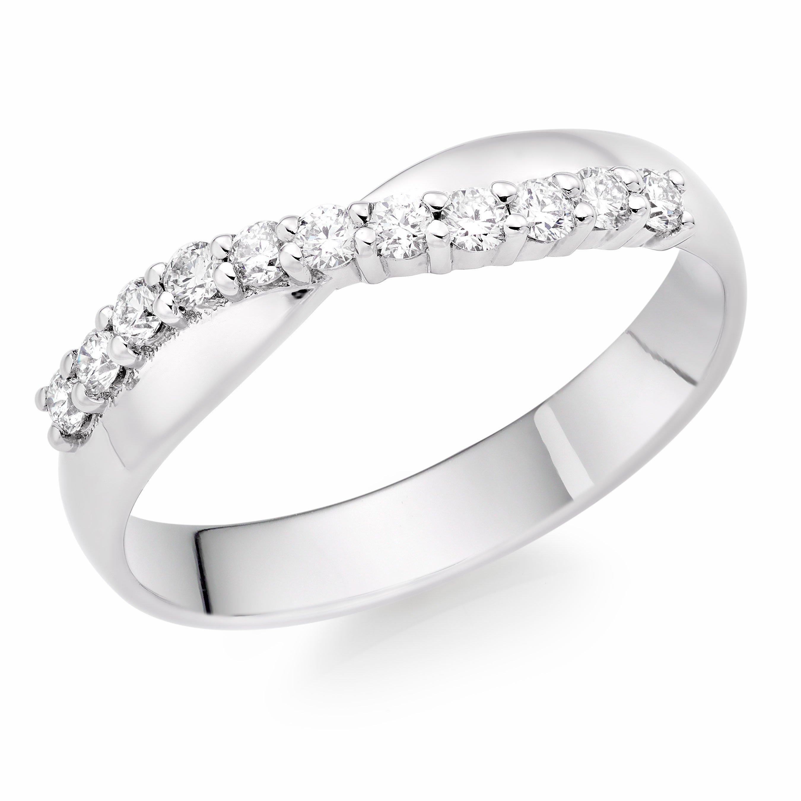 Platinum Diamond Shaped 3mm Wedding Ring