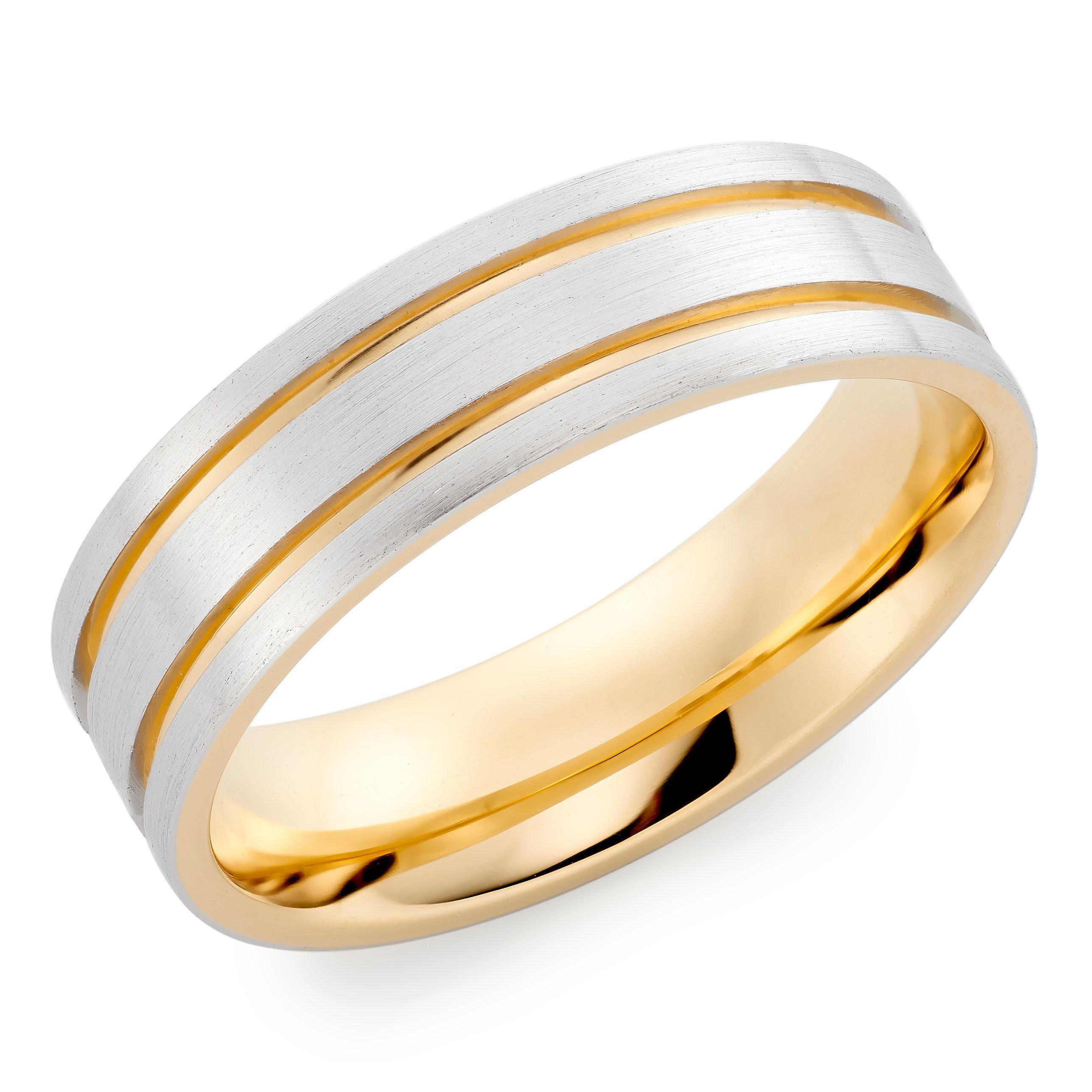 Platinum and 18ct Yellow Gold Men’s Wedding Ring | 0129150 ...