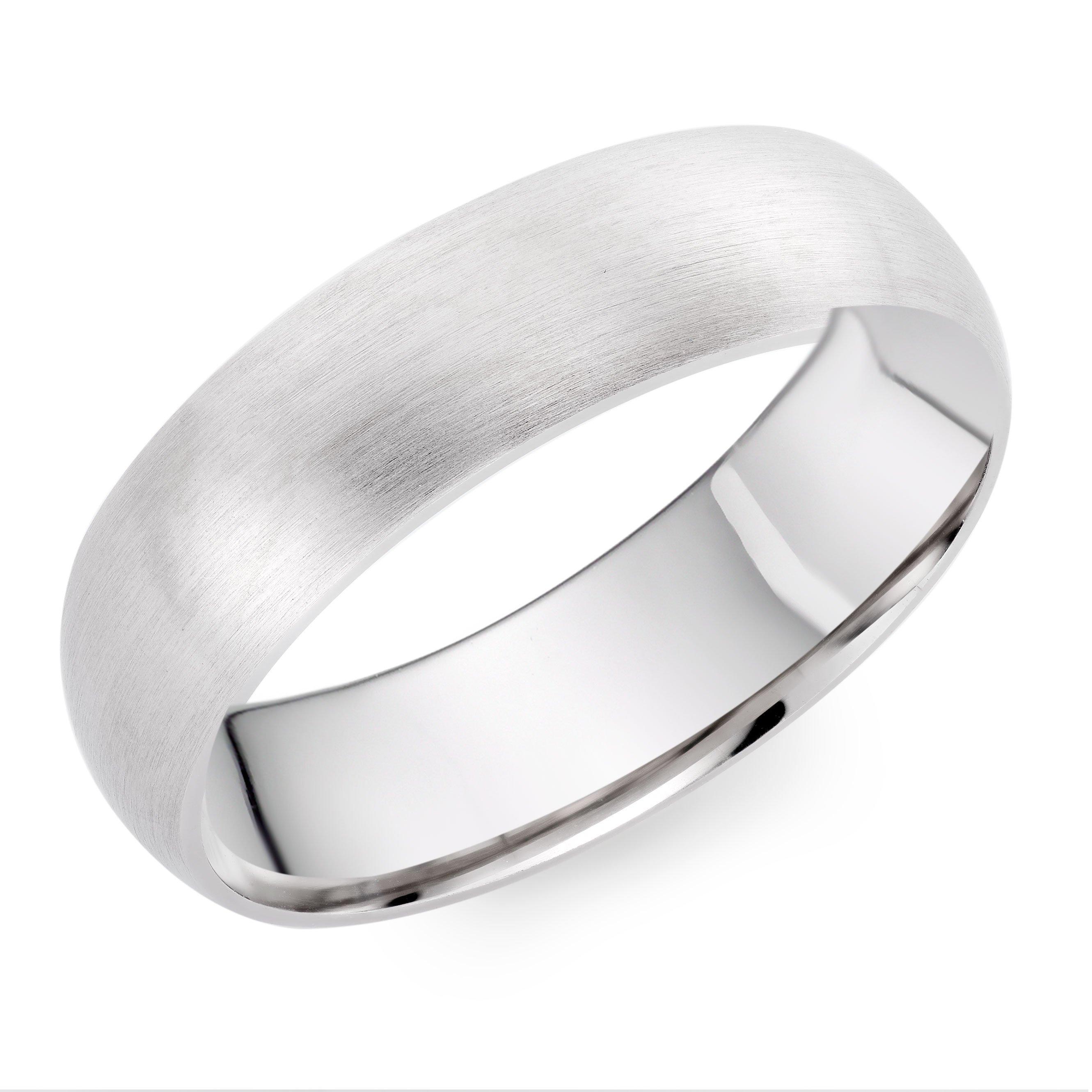 9ct White Gold Men’s Wedding Ring