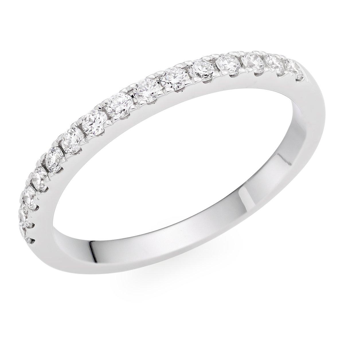 18ct White Gold Diamond 2mm Ladies Wedding Ring