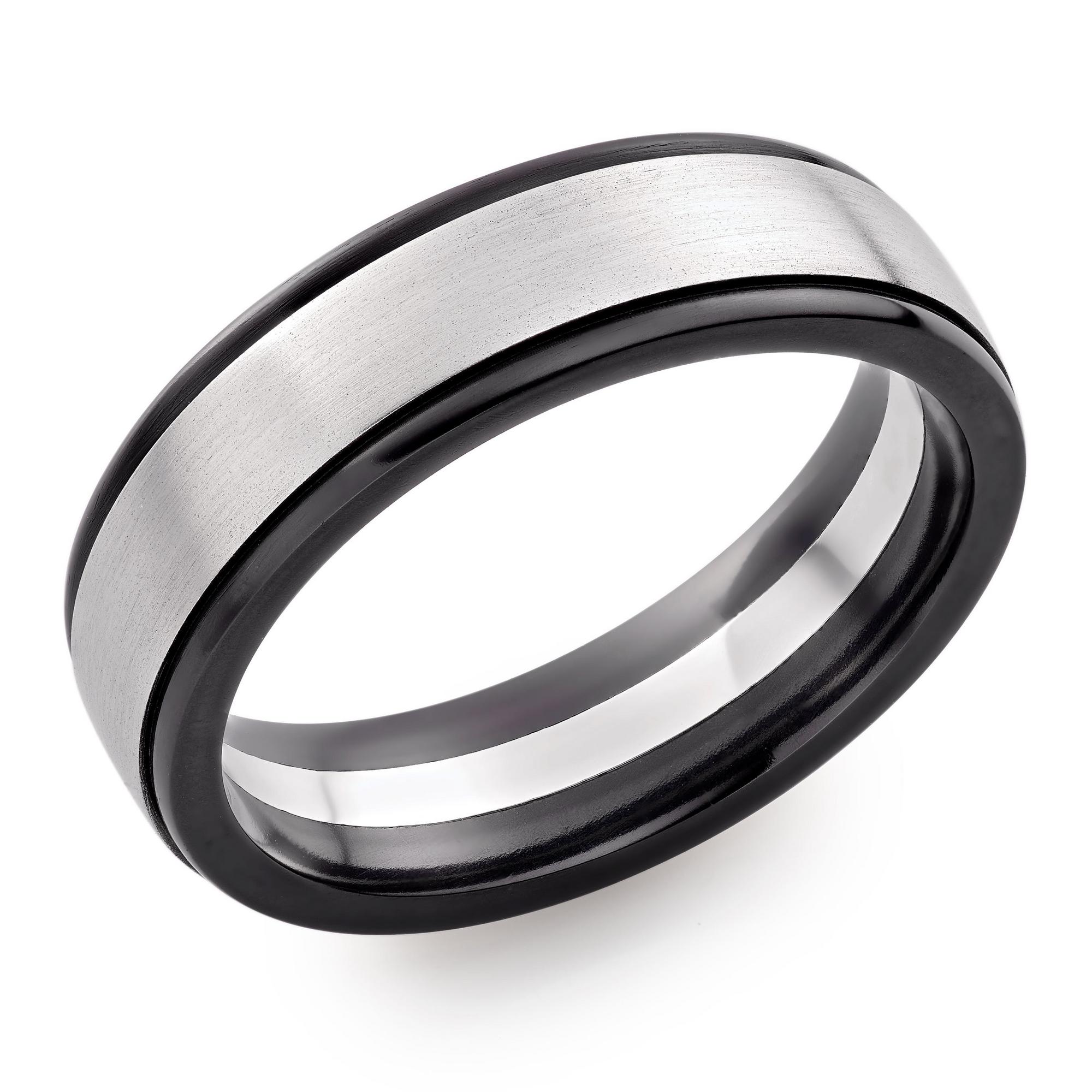 Platinum and Zirconium Men’s Wedding Ring