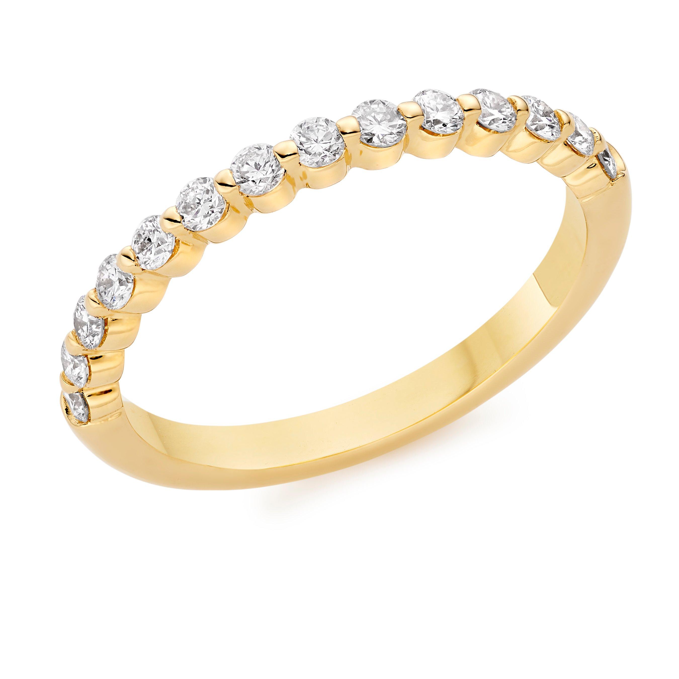 Beaverbrooks Women's Starlit 18ct Yellow Gold Wedding Ring Size R