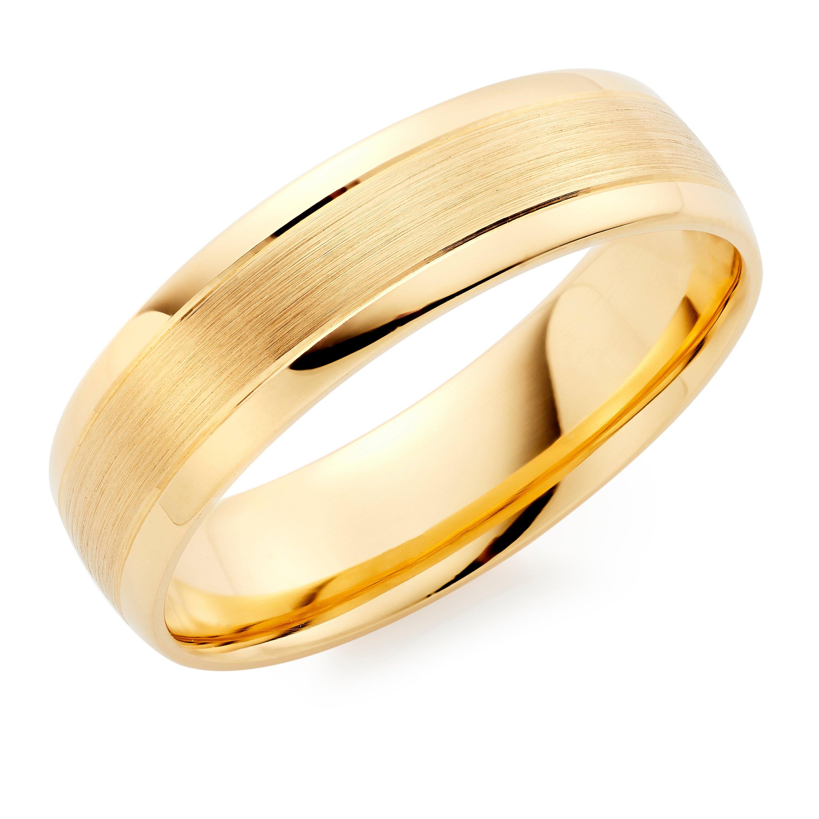 18ct Yellow Gold Men’s Wedding Ring | 0140585 | Beaverbrooks the Jewellers