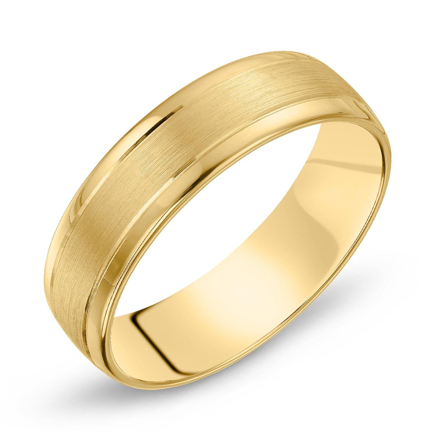 18ct Yellow Gold Men’s Wedding Ring | 0140585 | Beaverbrooks the Jewellers