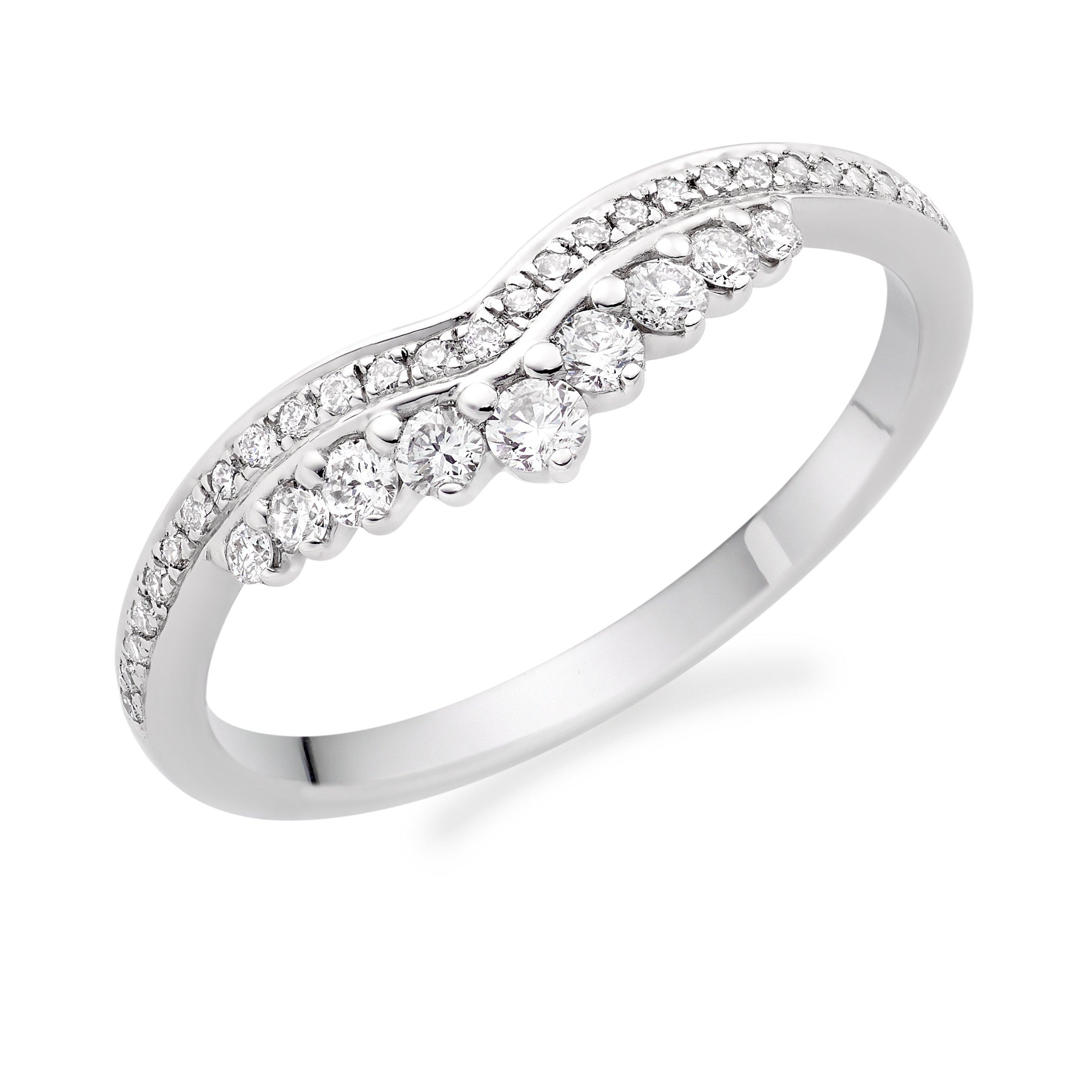 Platinum Diamond Half Eternity Wedding Ring