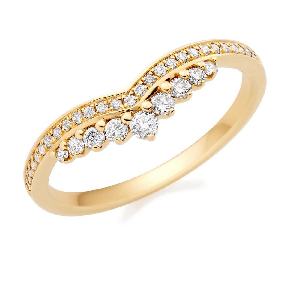 18ct Yellow Gold Diamond Half Eternity Wedding Ring