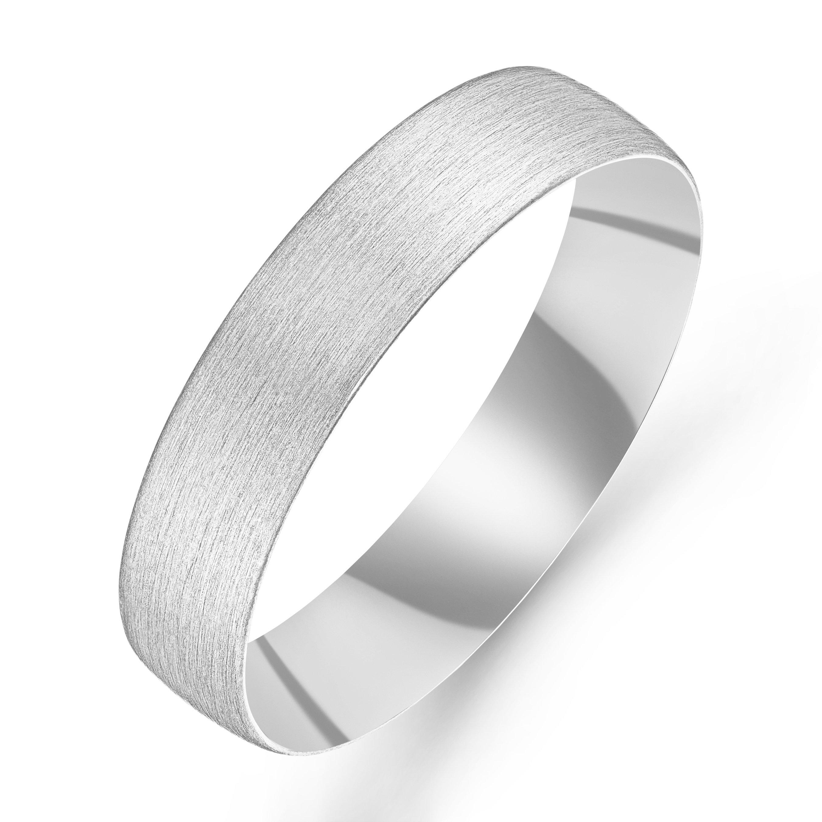 Beaverbrooks 9ct White Gold Men’s 5mm Wedding Ring