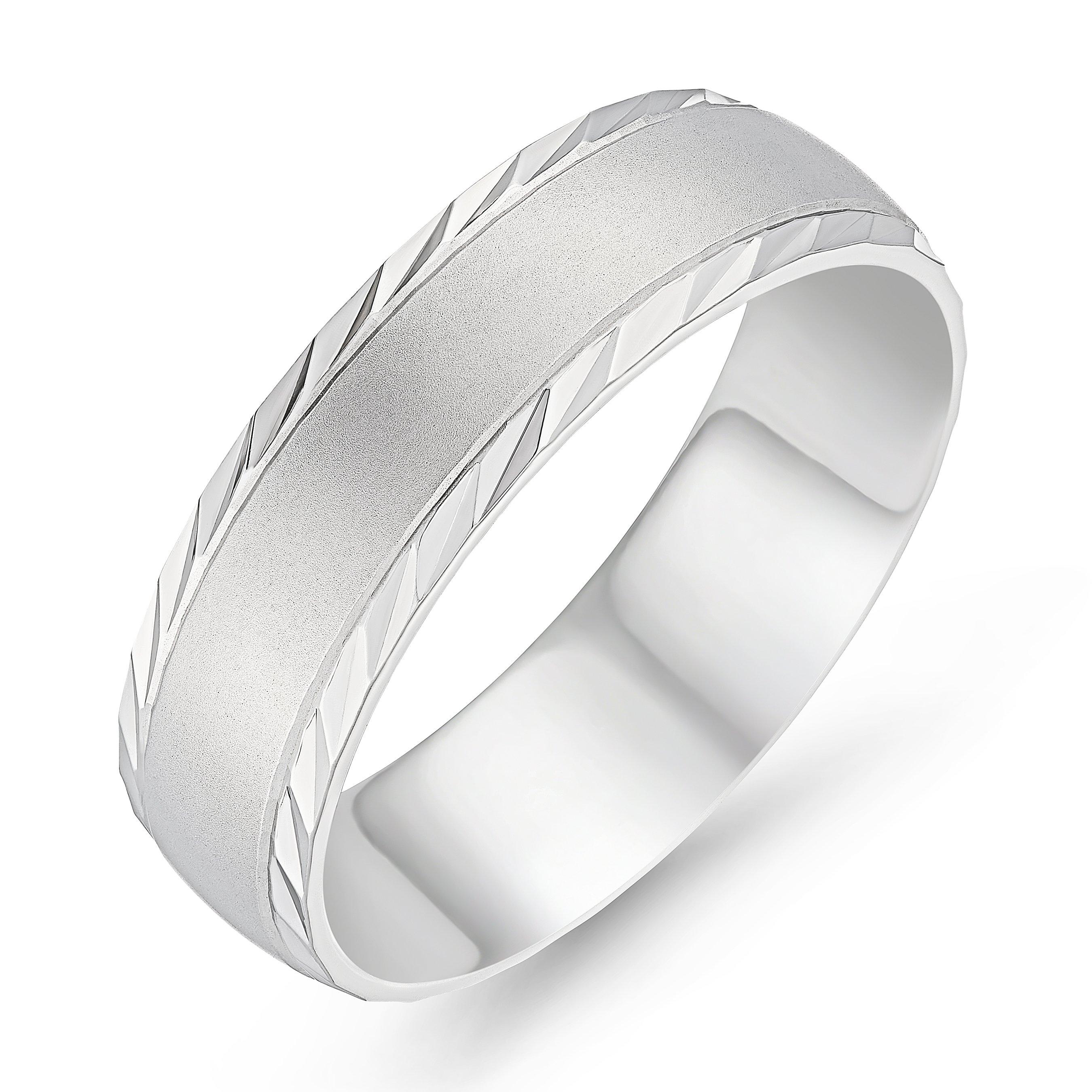 Palladium 500 6mm Textured Men’s Wedding Ring