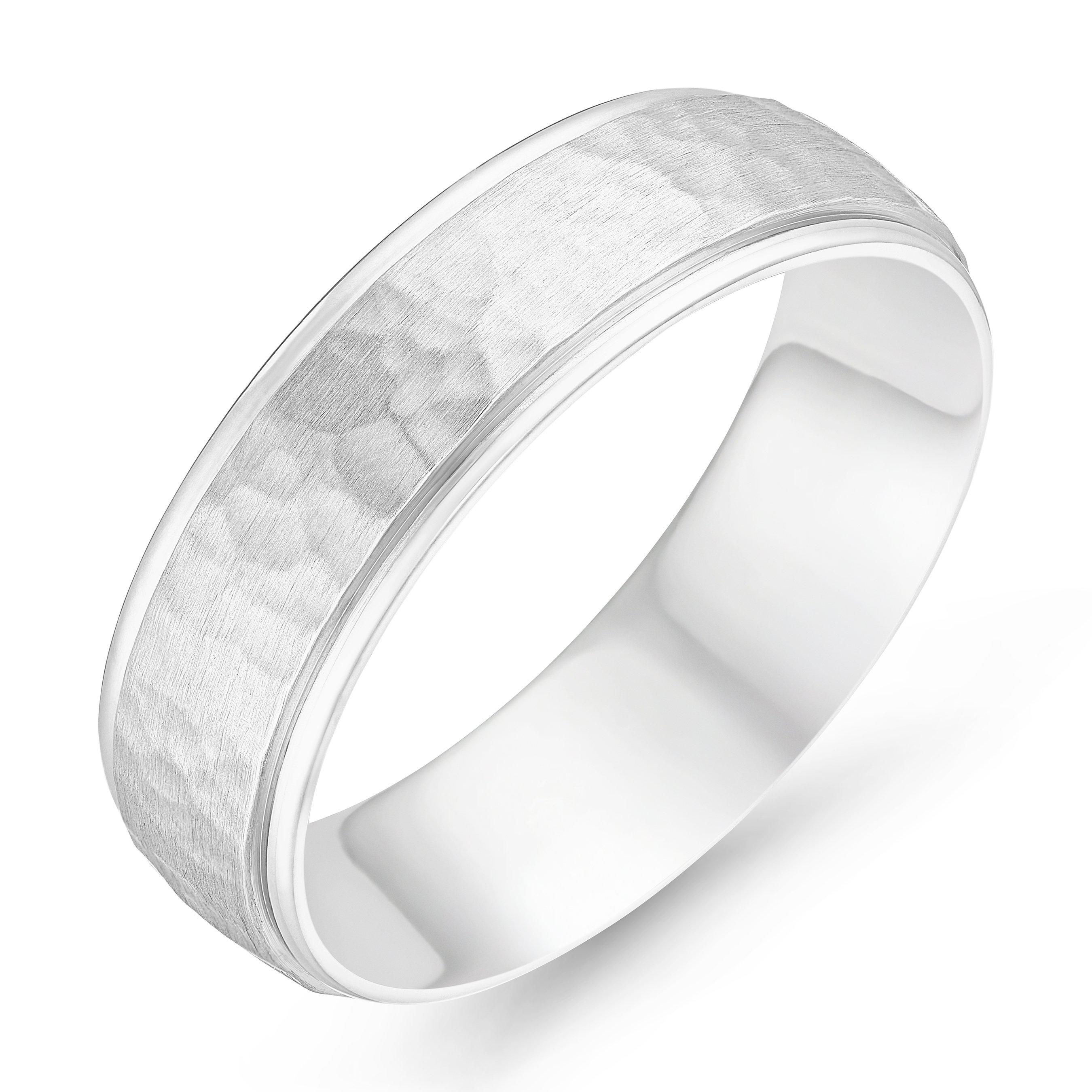 Palladium 500 6mm Textured Men’s Wedding Ring