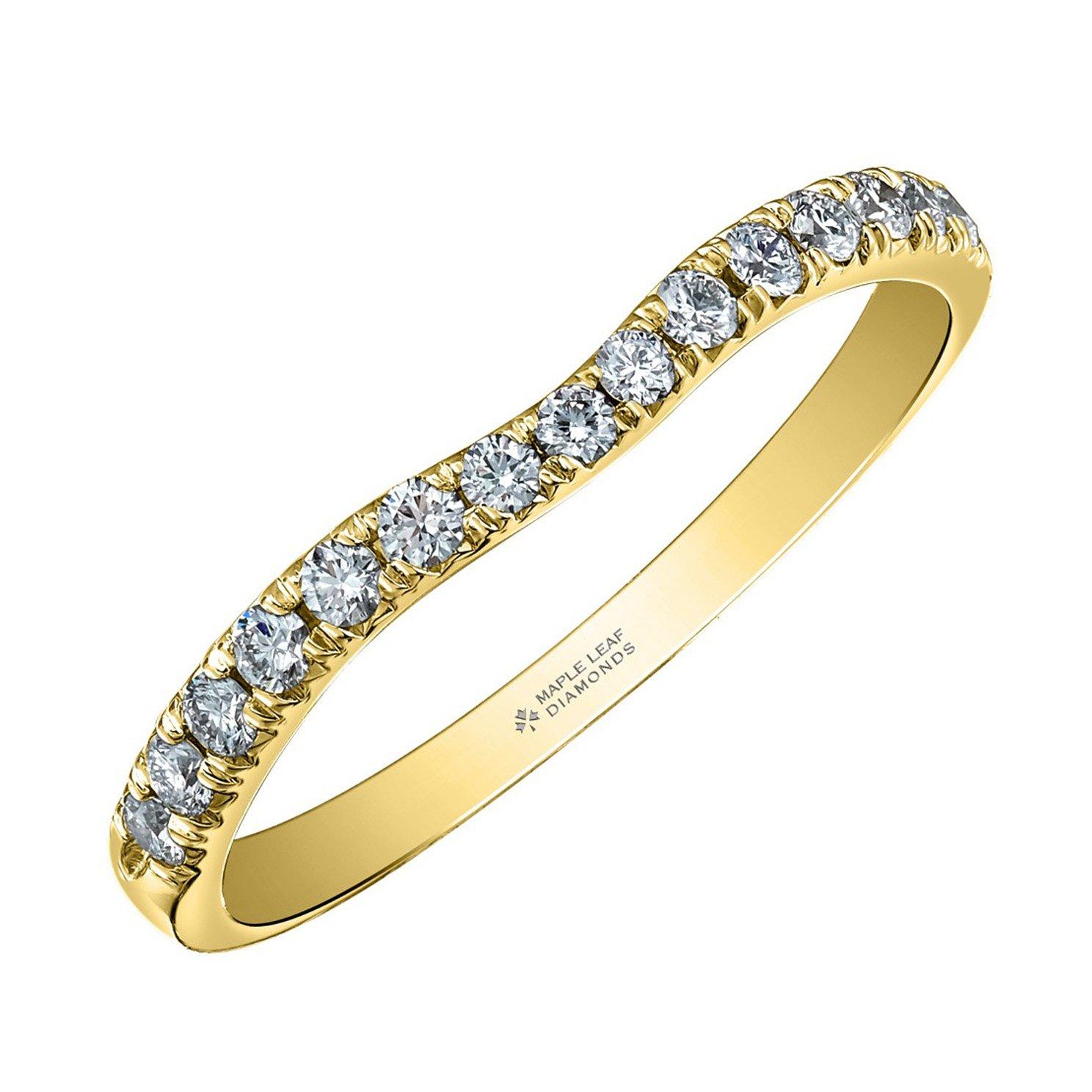 Maple Leaf Diamonds 18ct Yellow Gold Diamond Wedding Ring