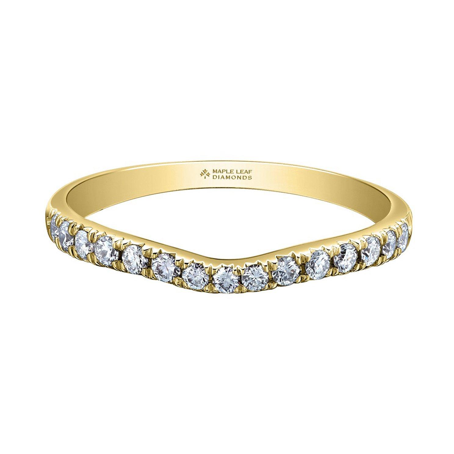 Maple Leaf Diamonds 18ct Yellow Gold Diamond Wedding Ring